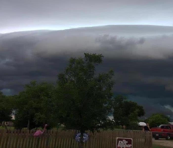 Large, Dark Storm Shelf Cloud on the Horizon